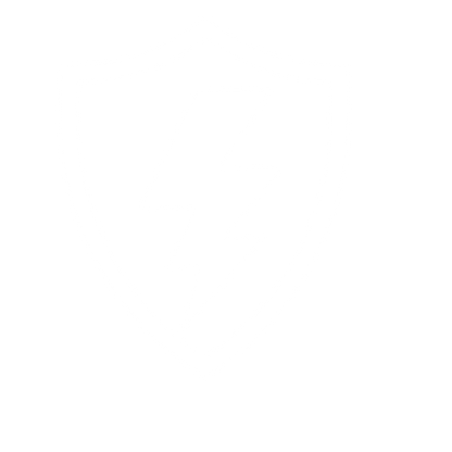 Lightning Bolt Shield Logo #ffffff