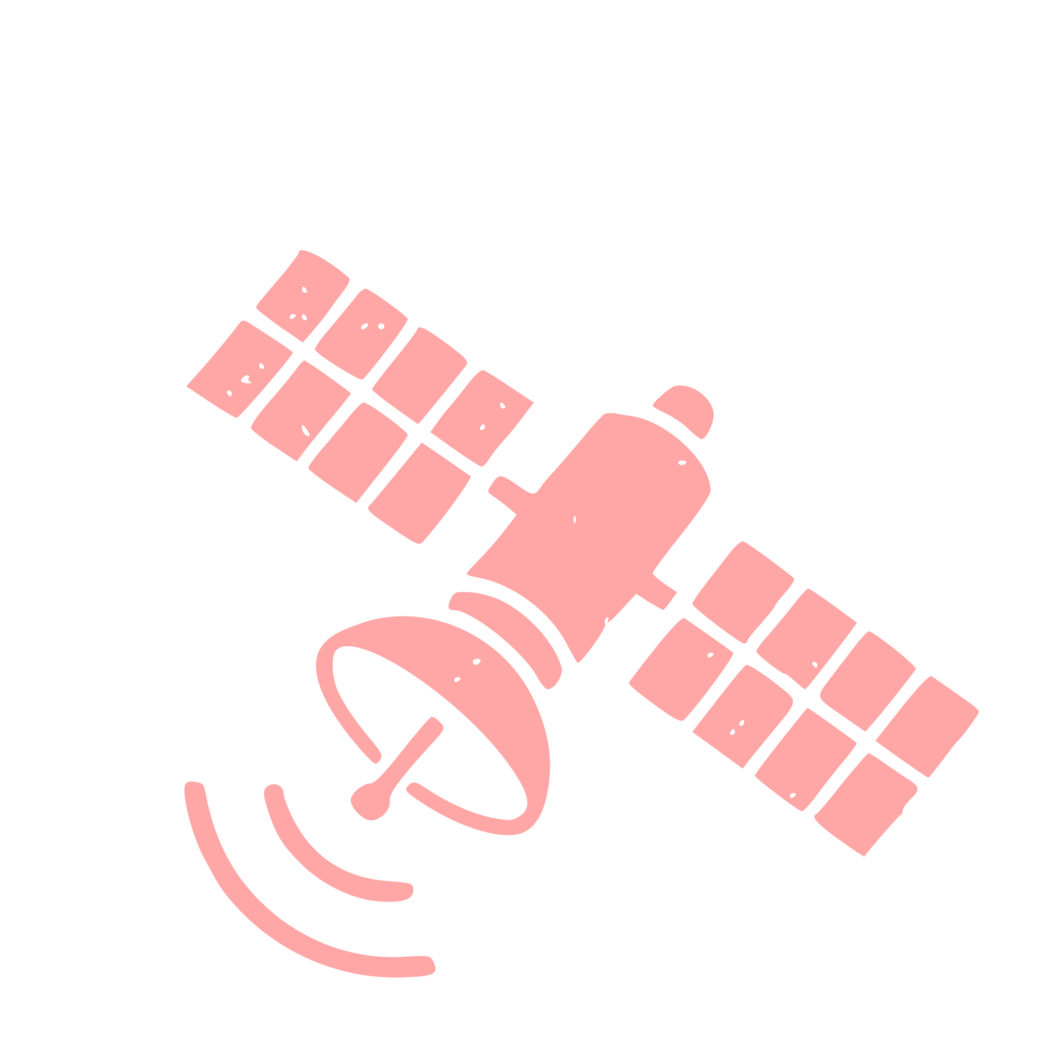 Satellite Dish Signal Logo #ffa6a6