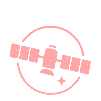 Satellite Orbit Circle Logo #ffa6a6