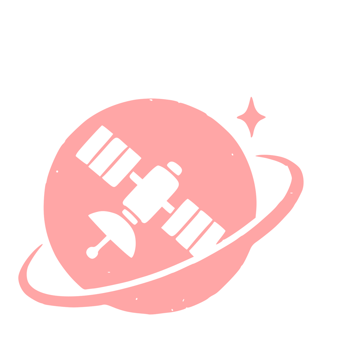 Space Station Orbit Logo #ffa6a6