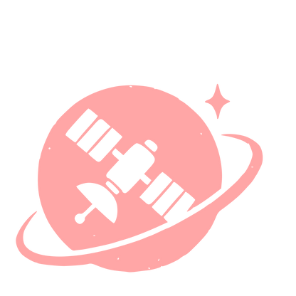 Space Station Orbit Logo #ffa6a6