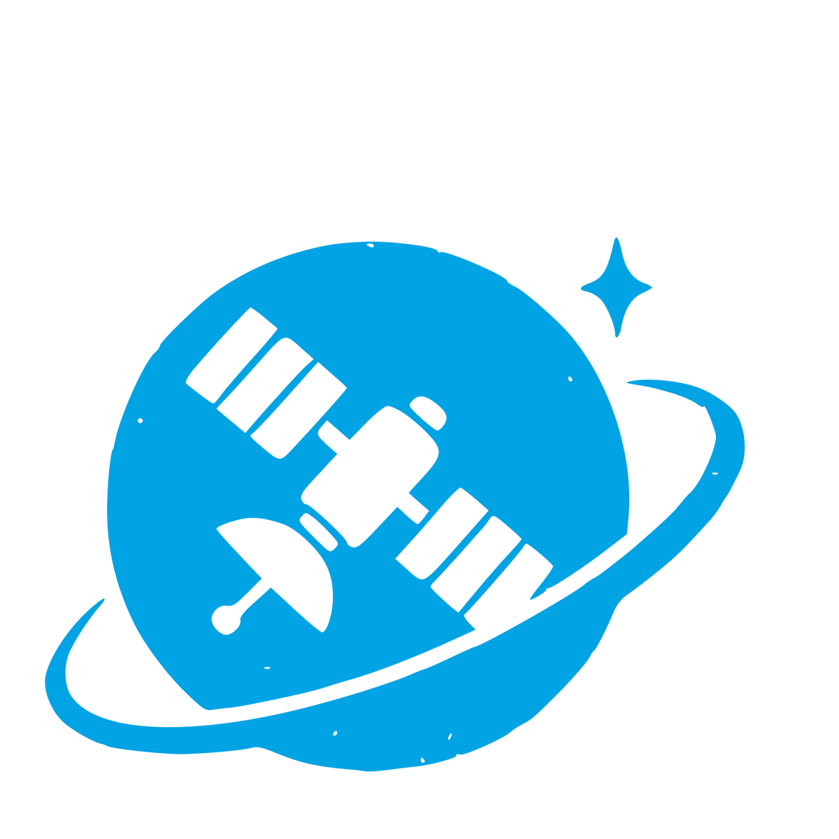 Space Station Orbit Logo #00a3e4