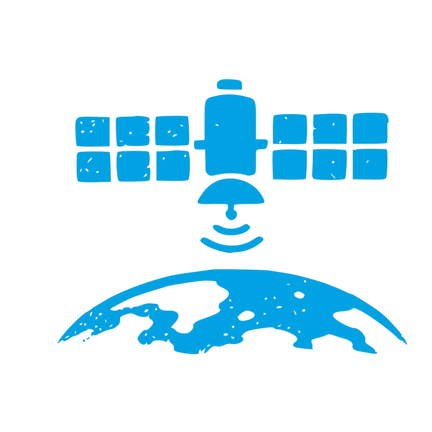 Satellite Earth Signal Logo #00a3e4