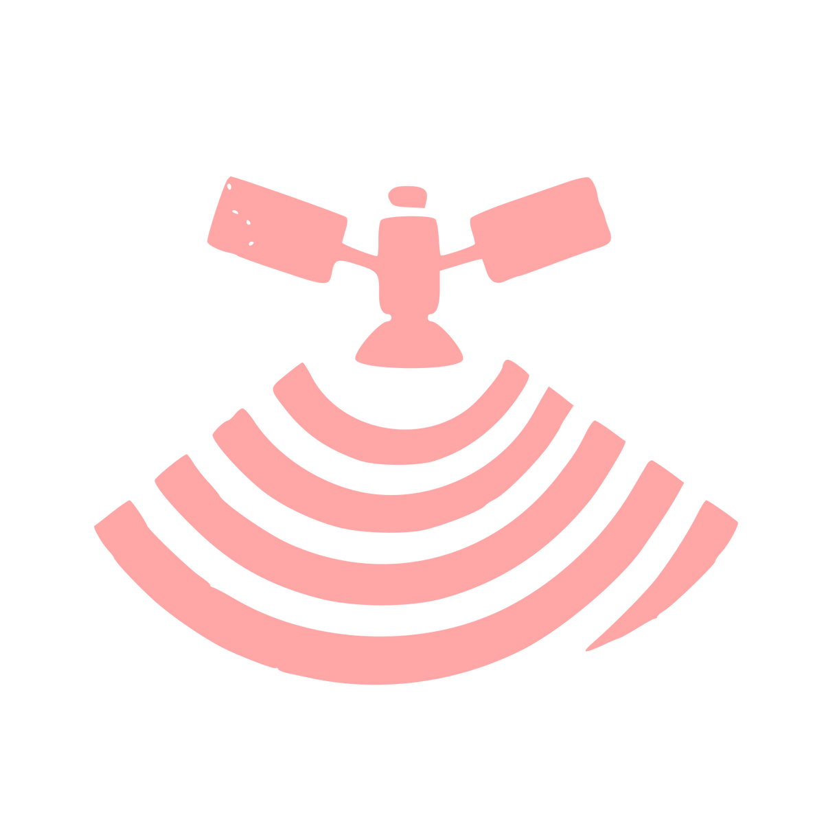Satellite Signal Broadcast Logo #ffa6a6
