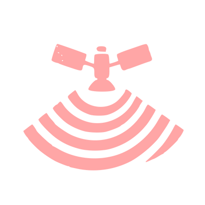 Satellite Signal Broadcast Logo #ffa6a6