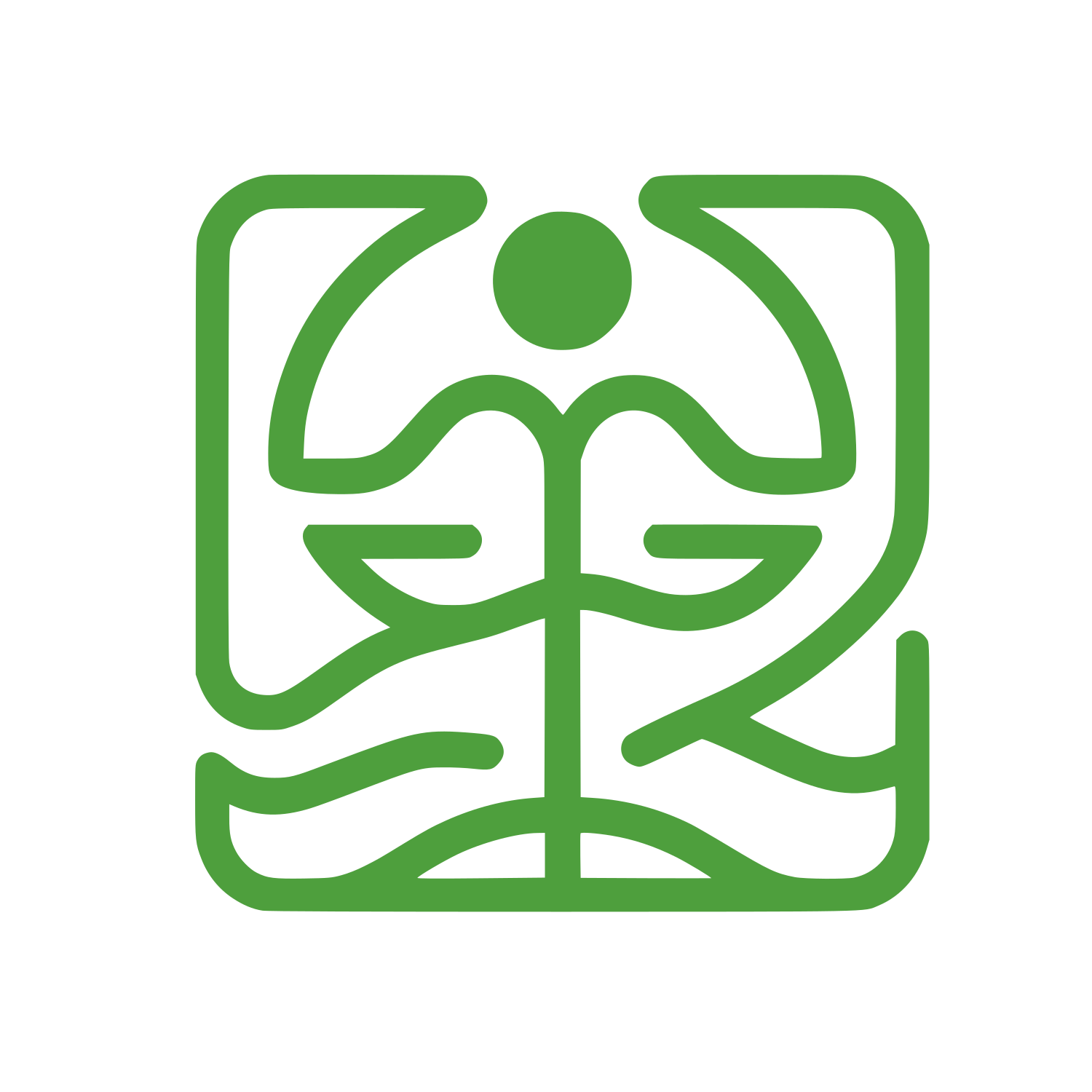 Lawyer Emblem Line Logo #4E9F3D