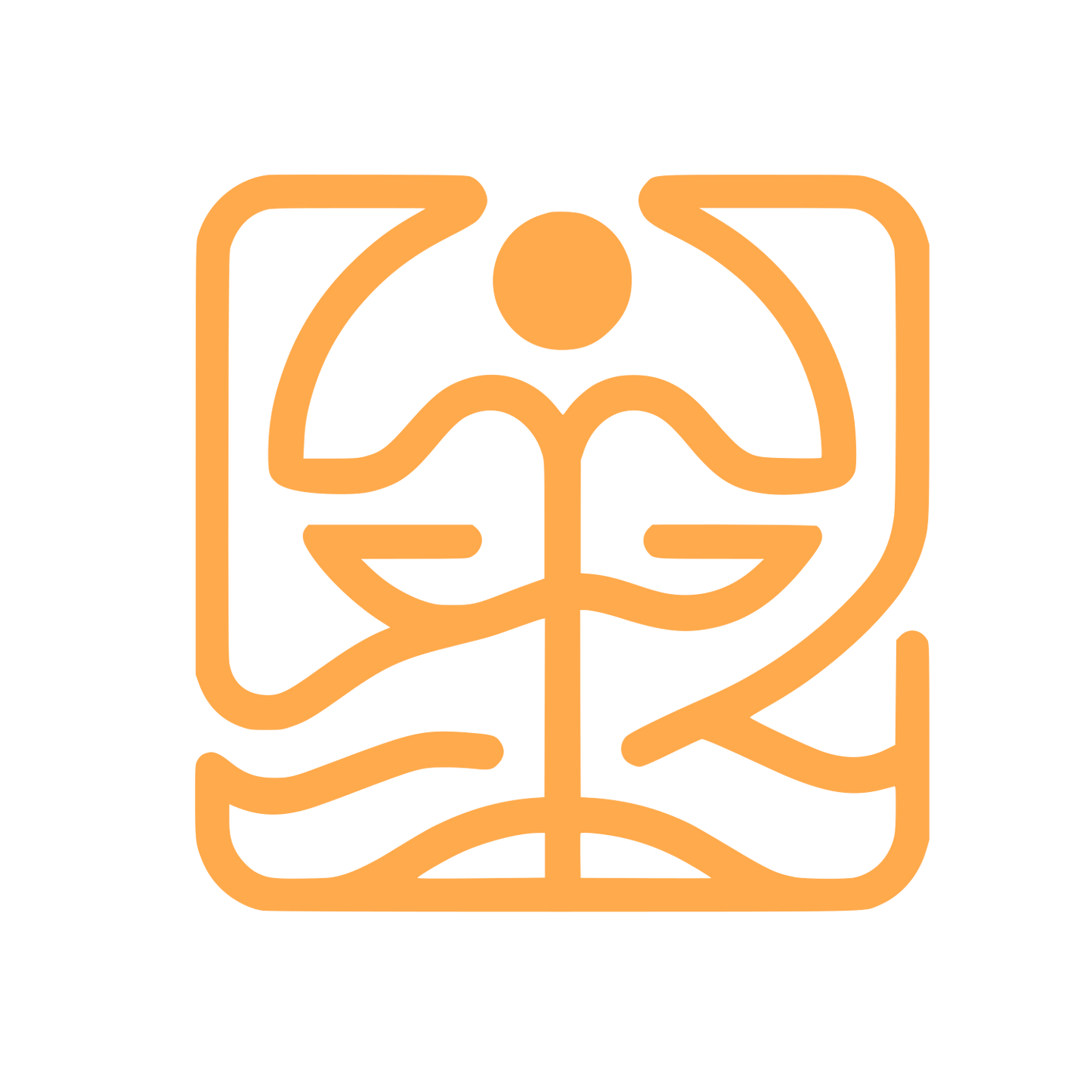 Lawyer Emblem Line Logo #FFAA4C