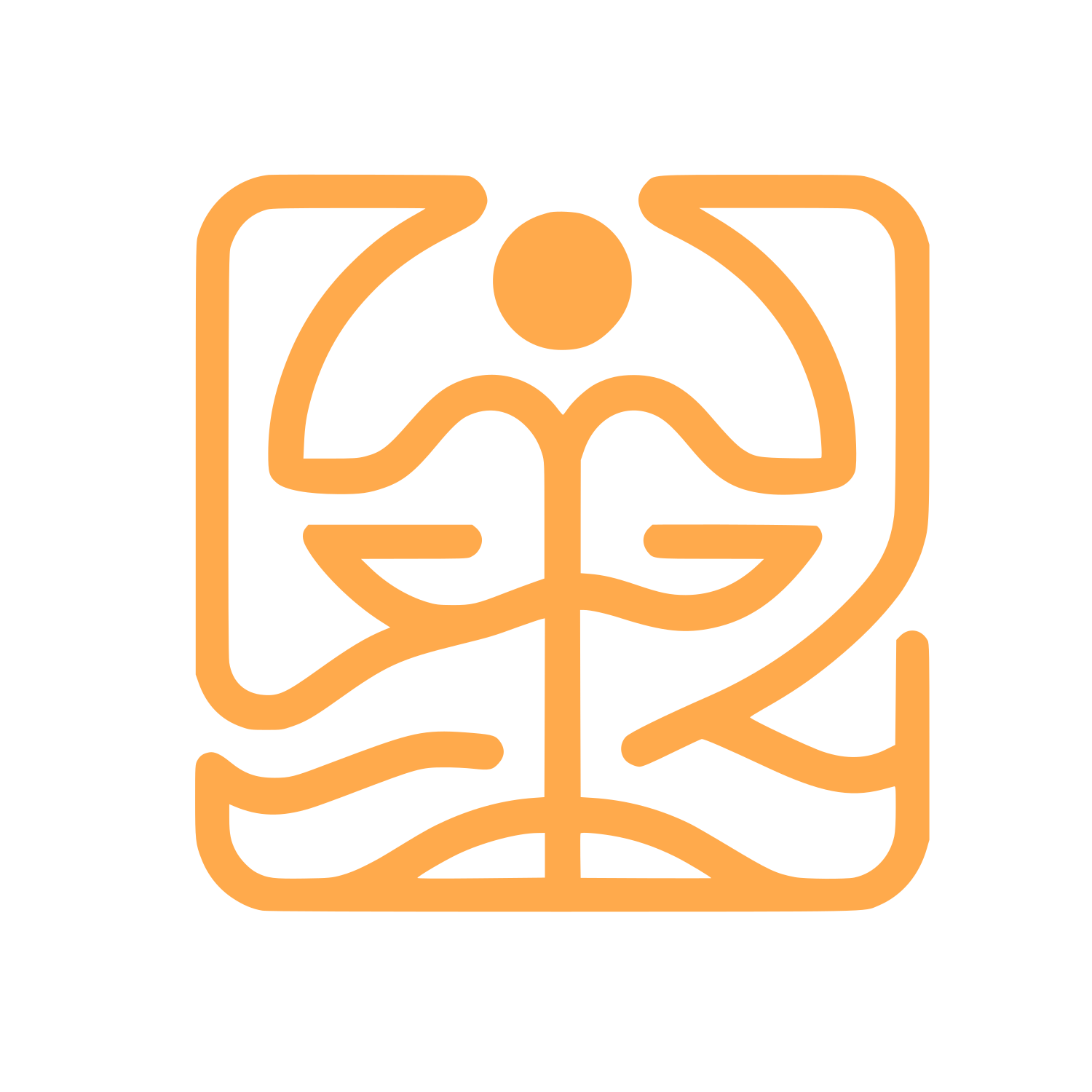 Lawyer Emblem Line Logo #FFAA4C