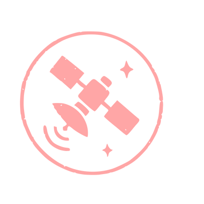 Satellite Orbit Circle Logo #ffa6a6