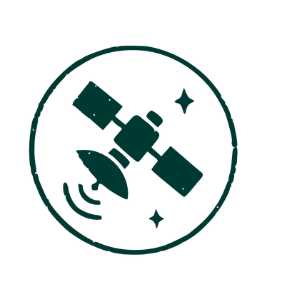 Satellite Orbit Circle Logo #003932