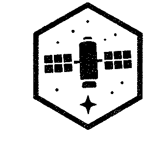 Satellite Hexagon Badge Logo