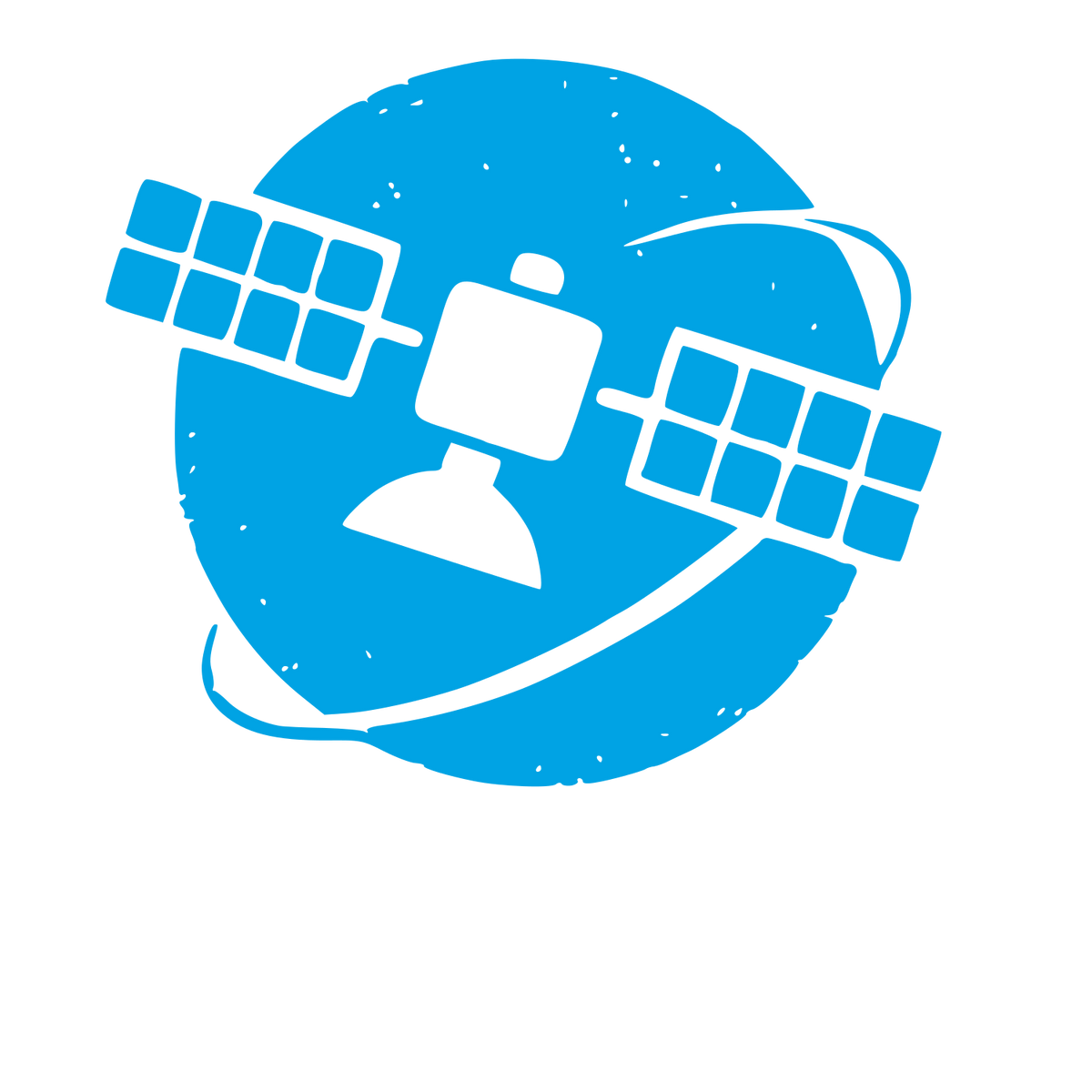 Satellite Orbit Planet Logo #00a3e4