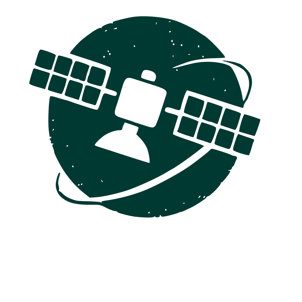 Satellite Orbit Planet Logo #003932