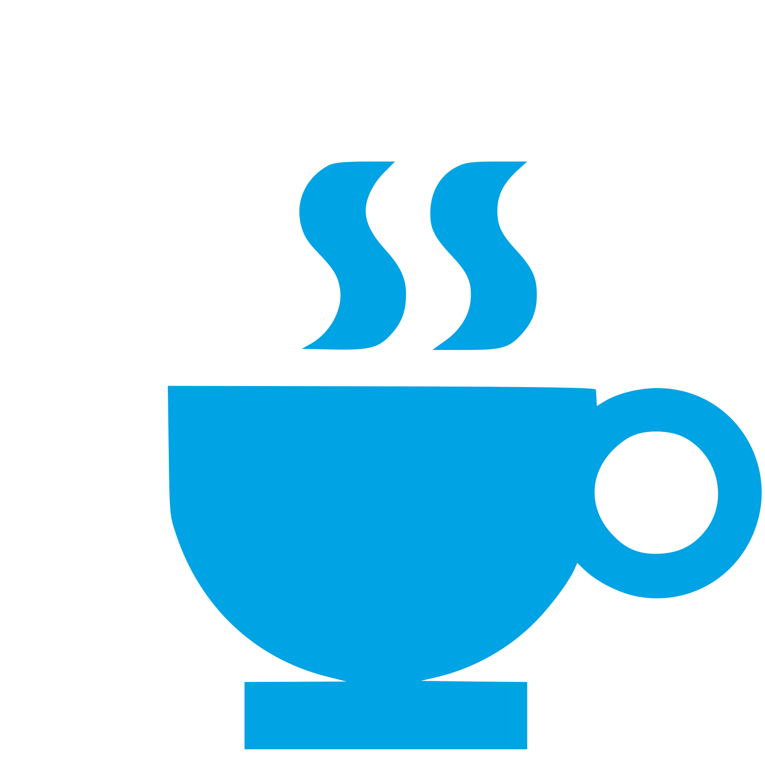 Hot Coffee Cup Logo #00a3e4