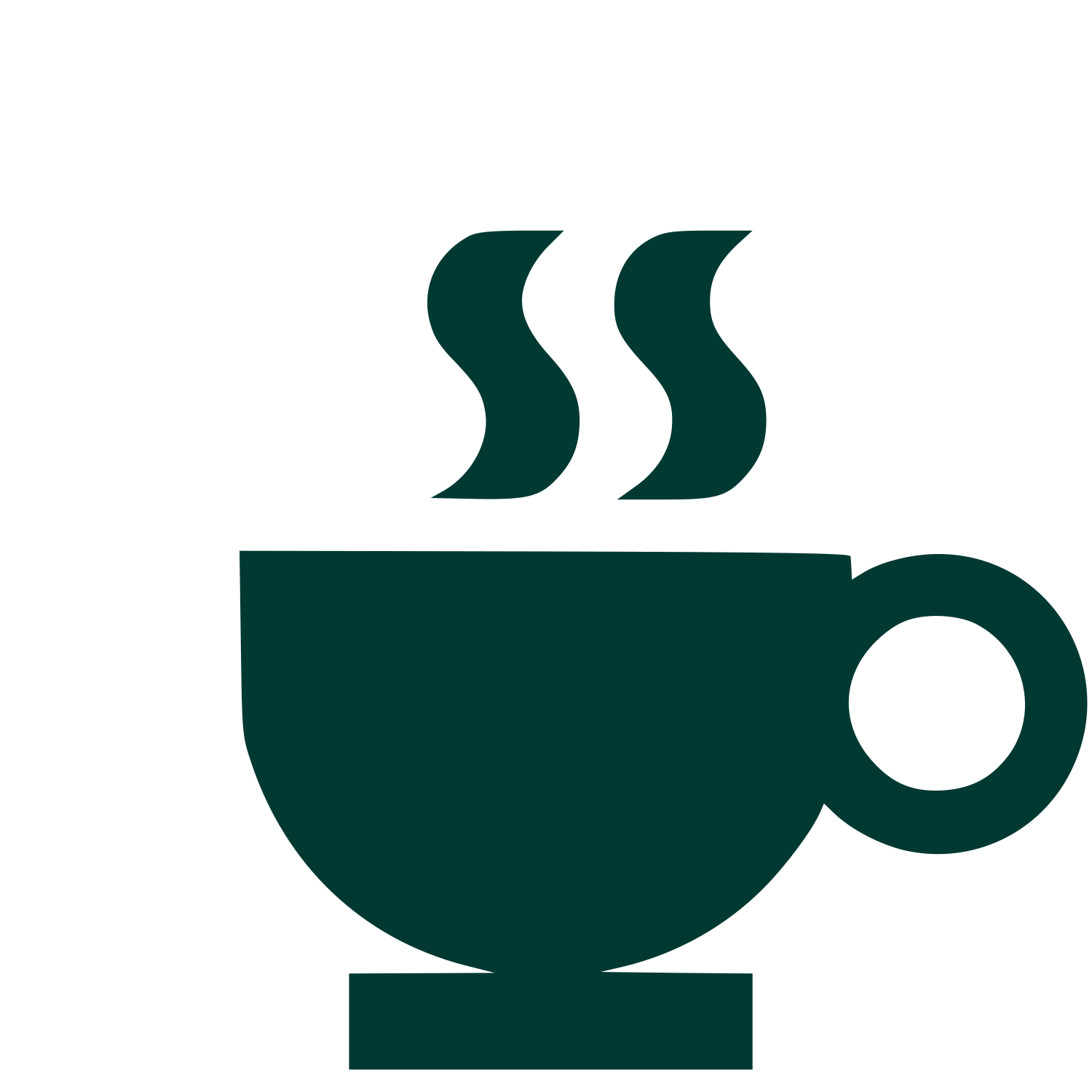Hot Coffee Cup Logo #003932