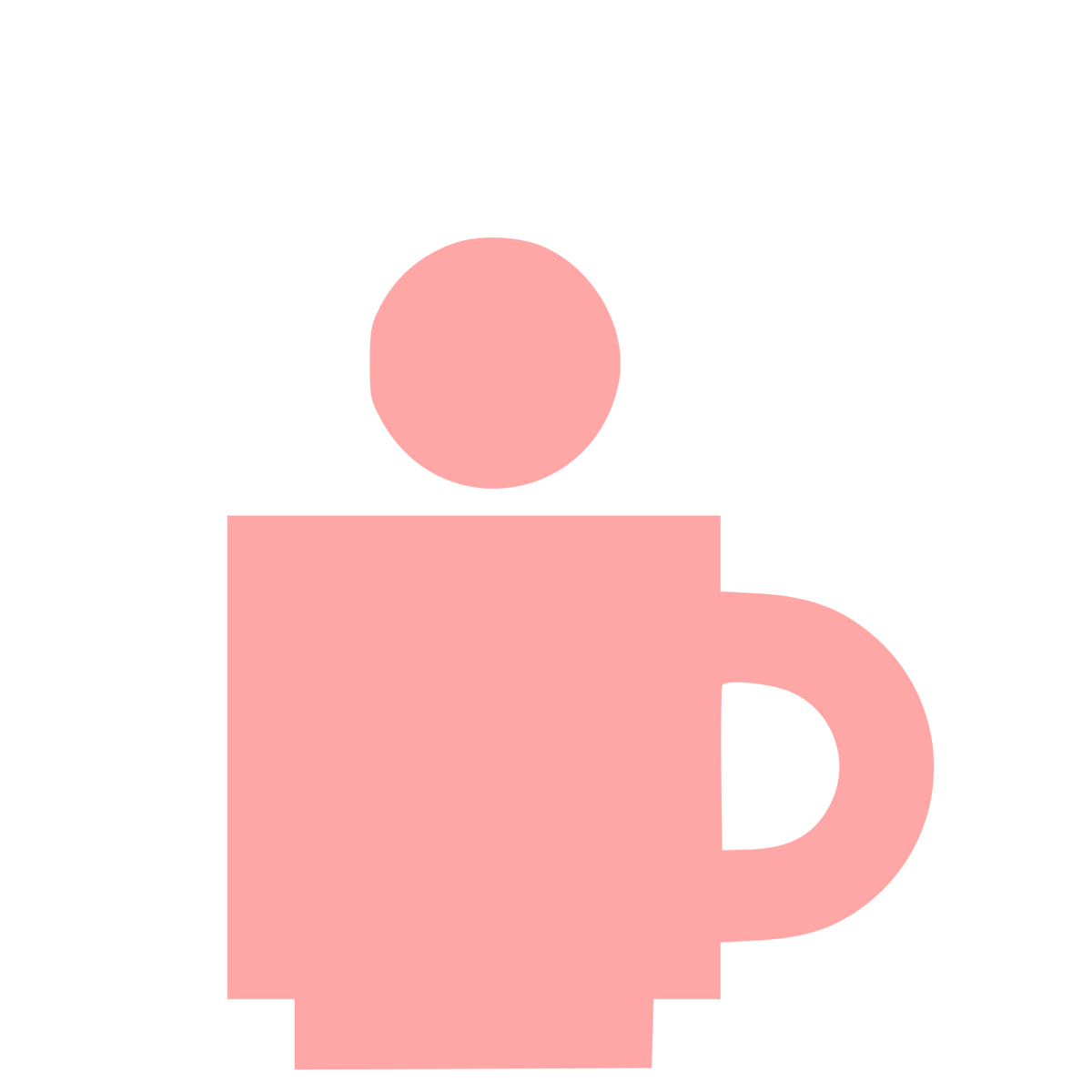 Coffee Cup Person Logo #ffa6a6