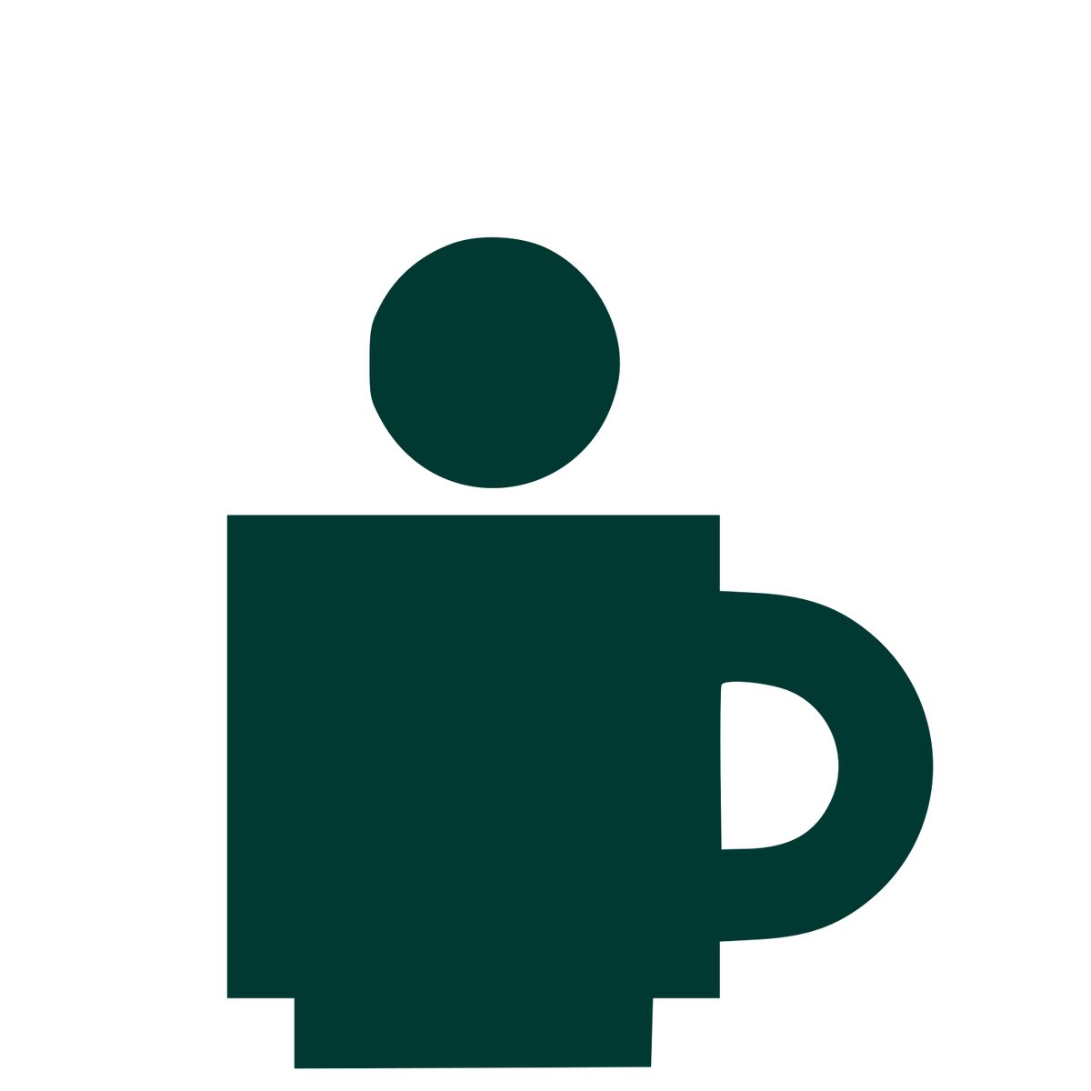 Coffee Cup Person Logo #003932