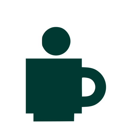 Coffee Cup Person Logo #003932