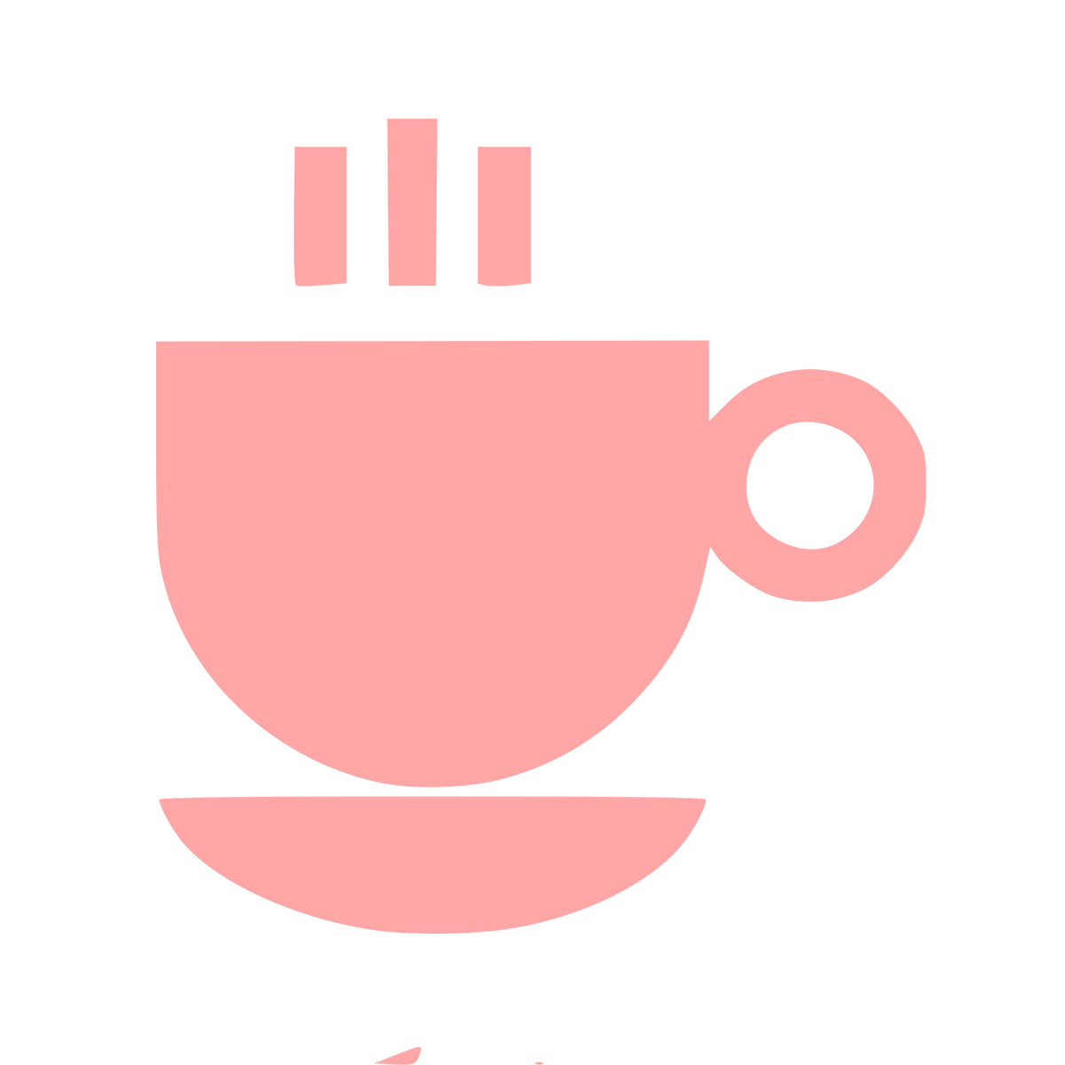 Bold Coffee Cup Logo #ffa6a6