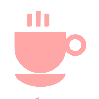 Bold Coffee Cup Logo #ffa6a6