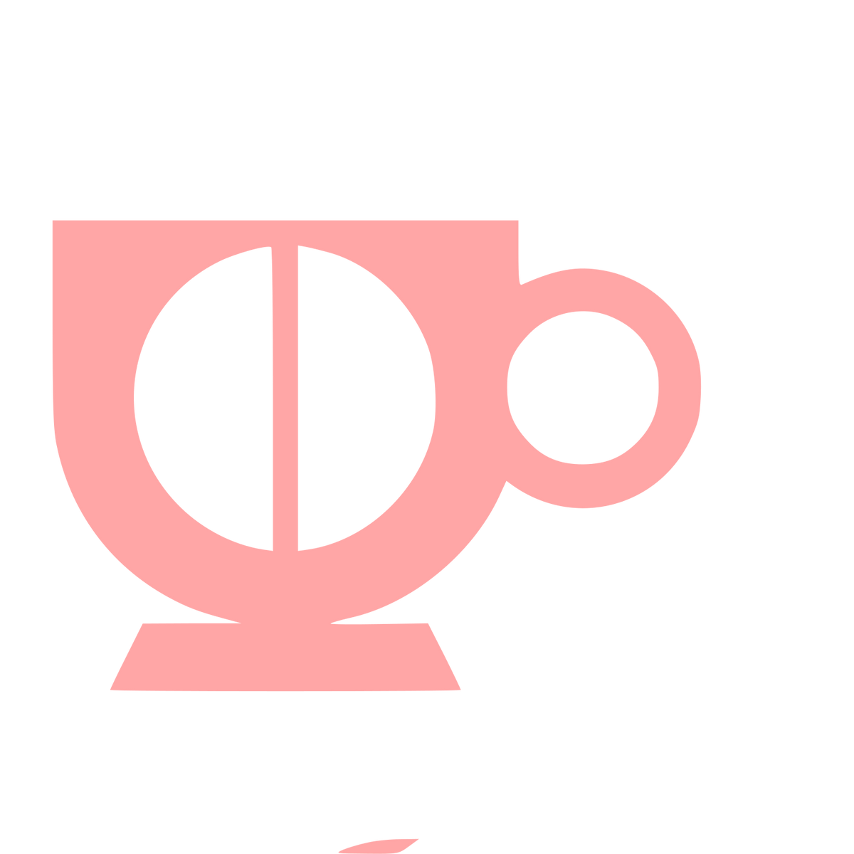 Bold Geometric Coffee Cup Logo #ffa6a6