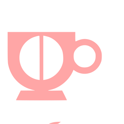 Bold Geometric Coffee Cup Logo #ffa6a6
