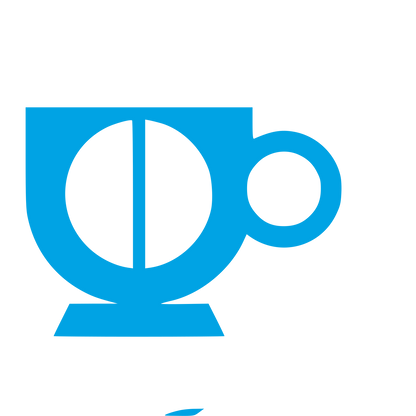Bold Geometric Coffee Cup Logo #00a3e4