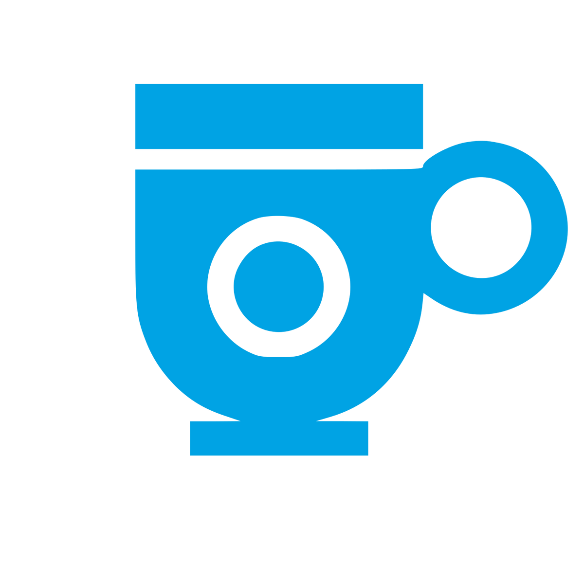Coffee Cup Bold Logo #00a3e4