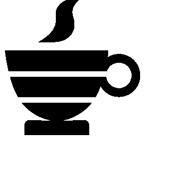 Bold Striped Coffee Cup Logo
