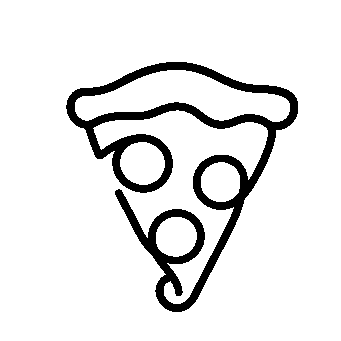 Monoline Pizza Slice Logo