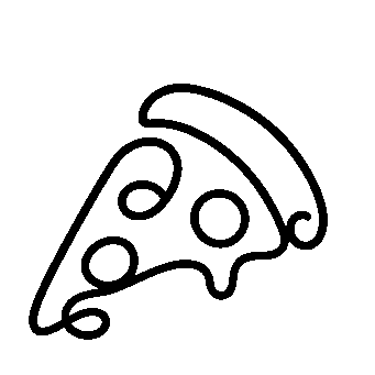 Monoline Pizza Slice Logo