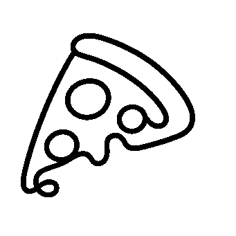 Monoline Pizza Slice Logo