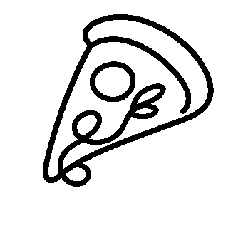 Monoline Pizza Slice Logo