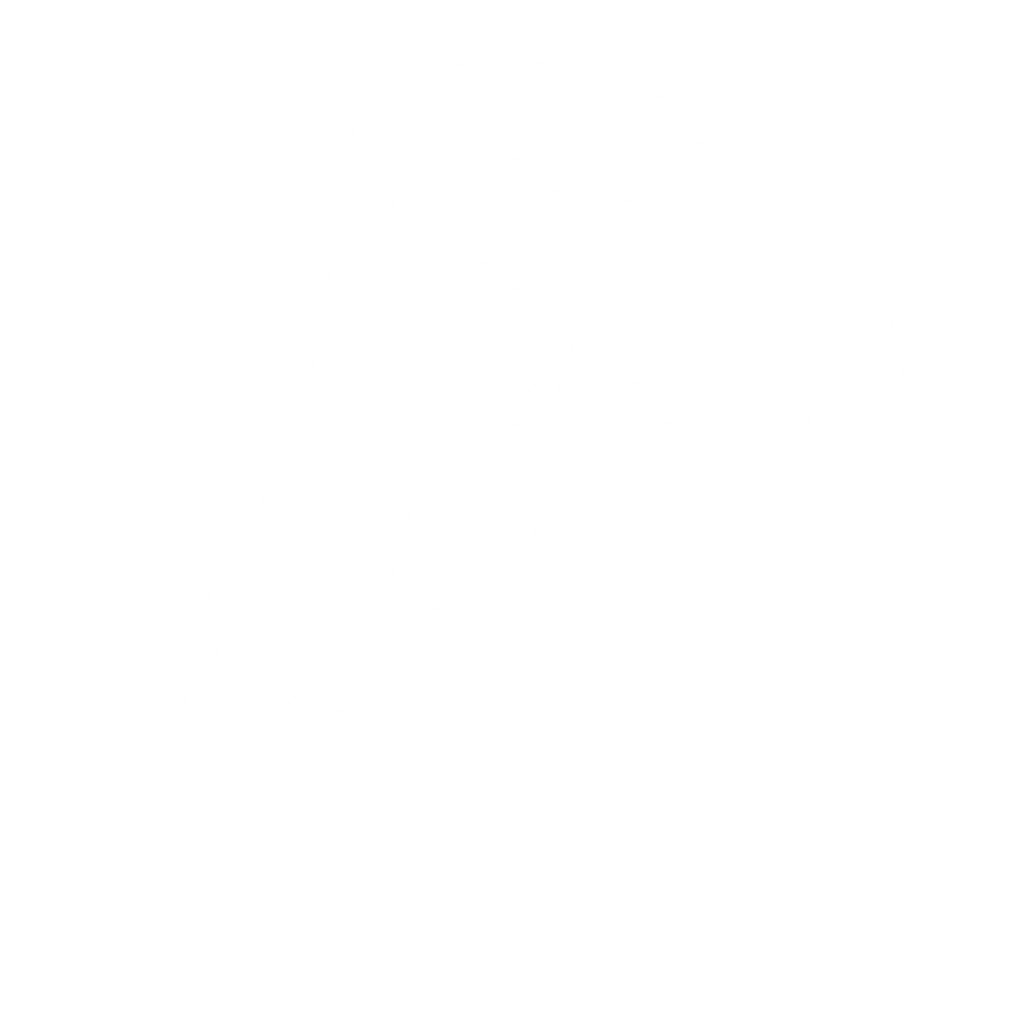 Monoline Pizza Slice Logo #ffffff