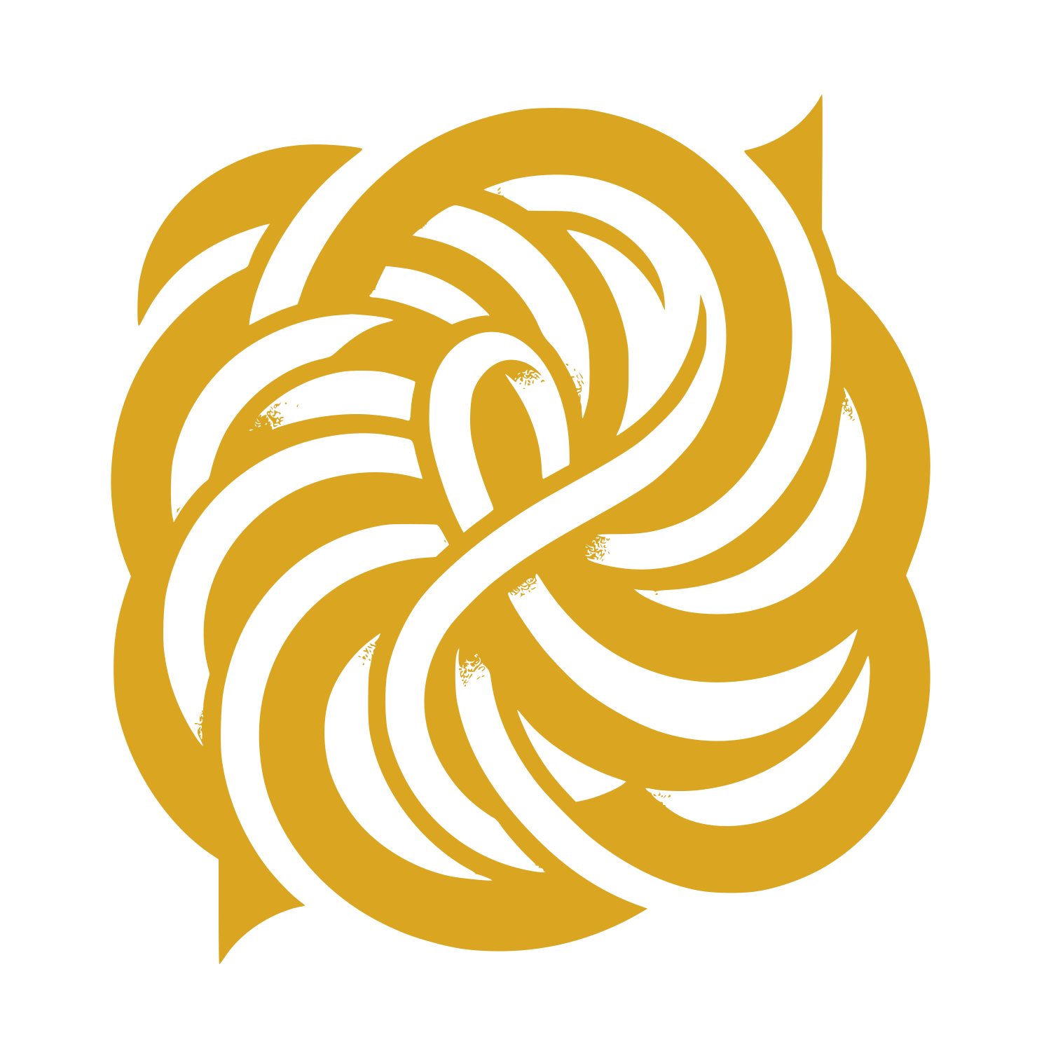 Flowing Knot Logo #DAA520