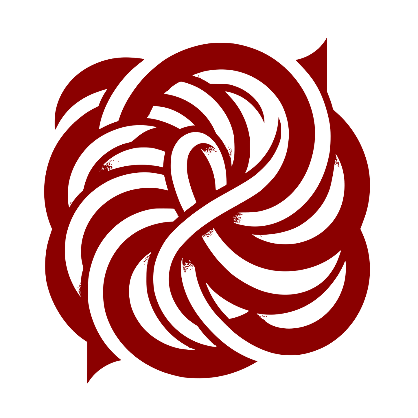 Flowing Knot Logo #8B0000