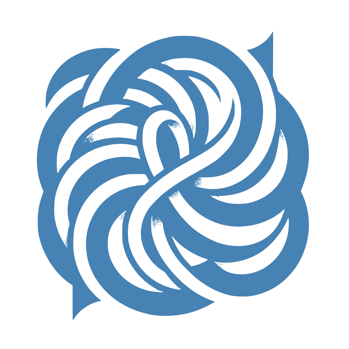 Flowing Knot Logo #4682B4
