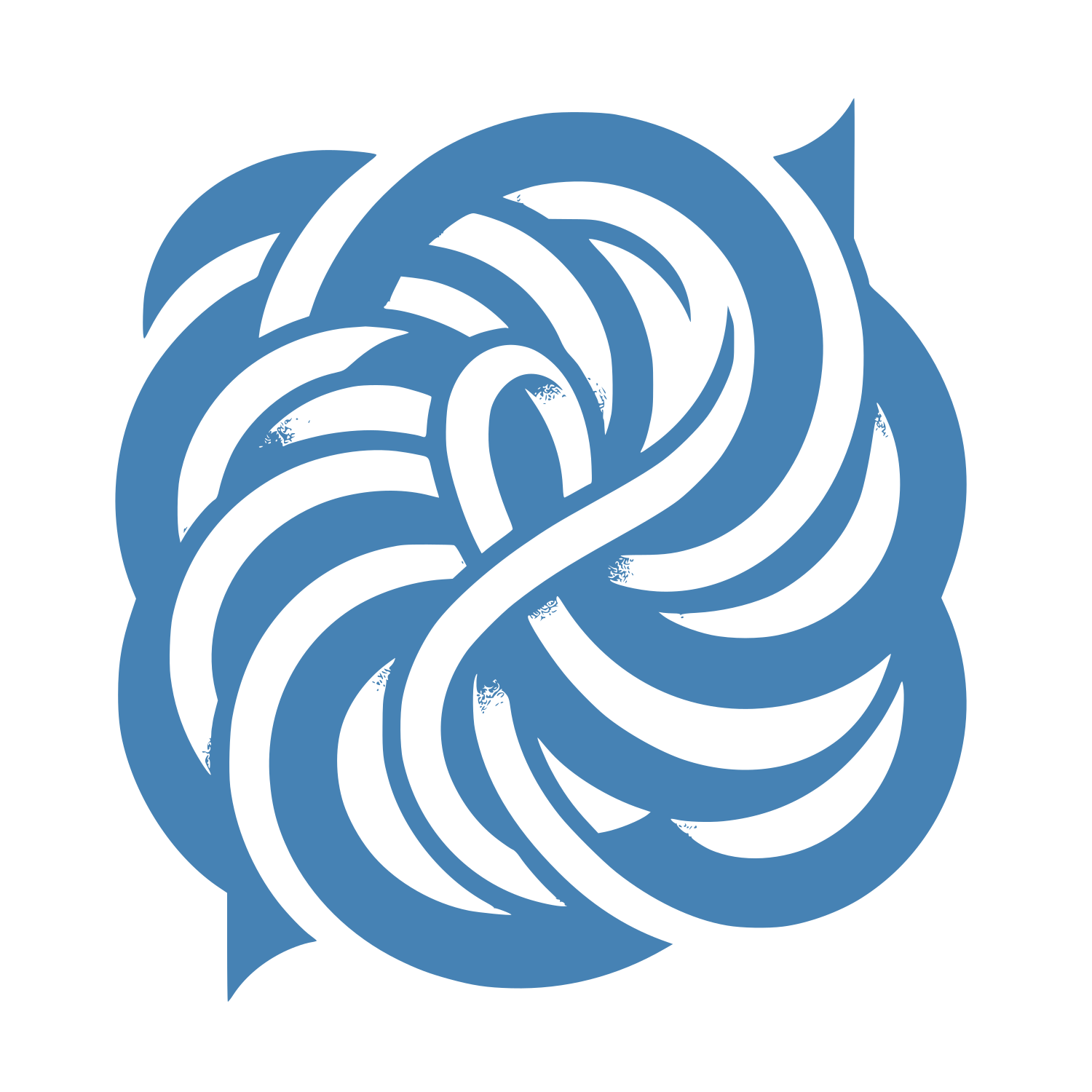 Flowing Knot Logo #4682B4