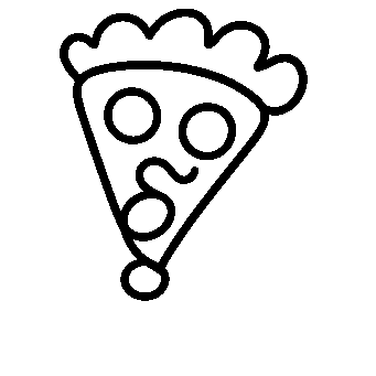 Monoline Pizza Slice Logo