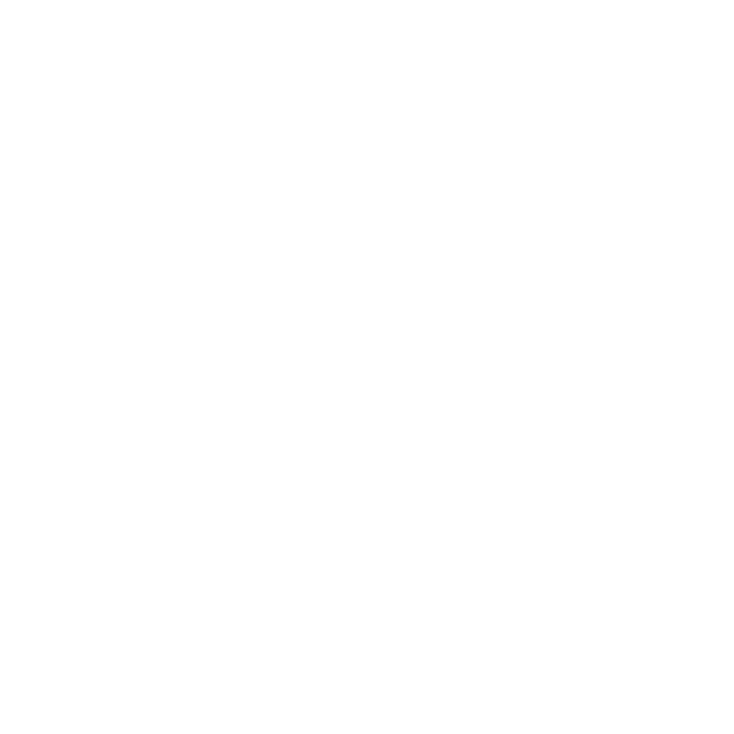 Monoline Pizza Slice Logo #ffffff