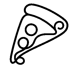 Monoline Pizza Slice Logo
