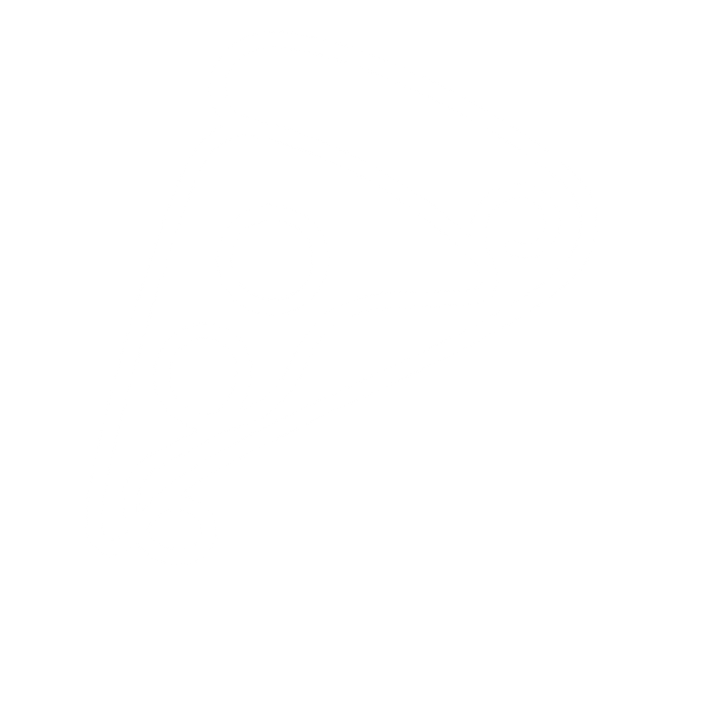 Monoline Pizza Slice Logo #ffffff