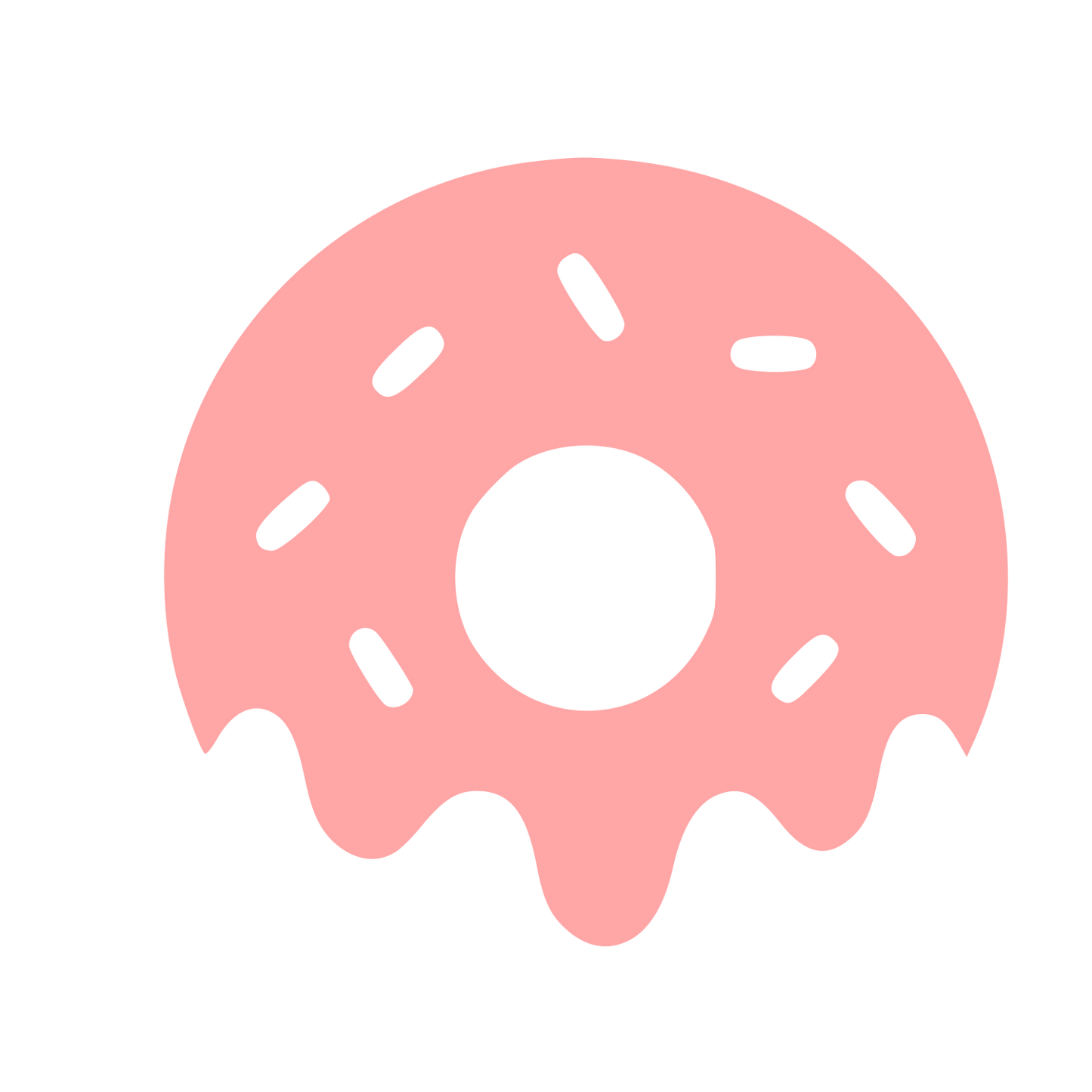 Glazed Donut Logo #ffa6a6