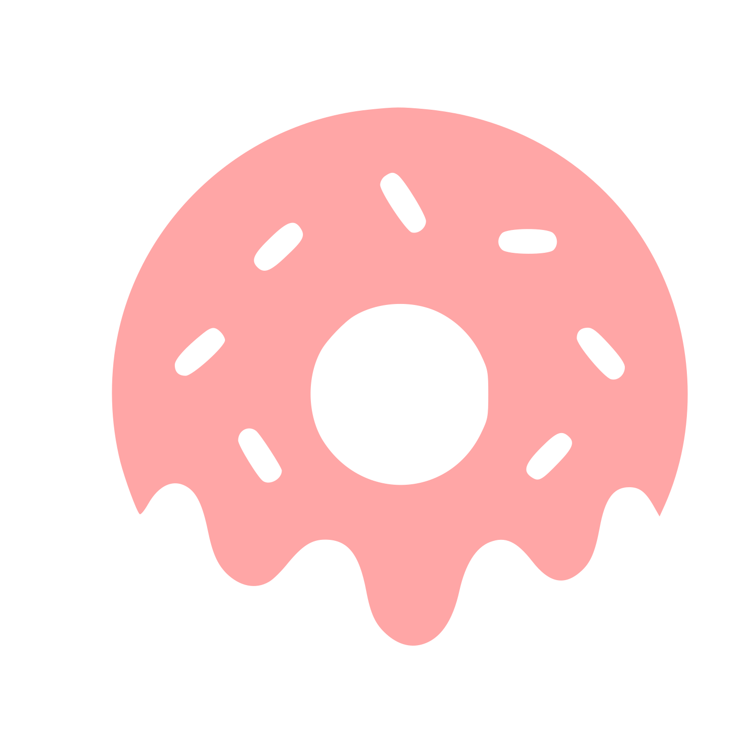 Glazed Donut Logo #ffa6a6