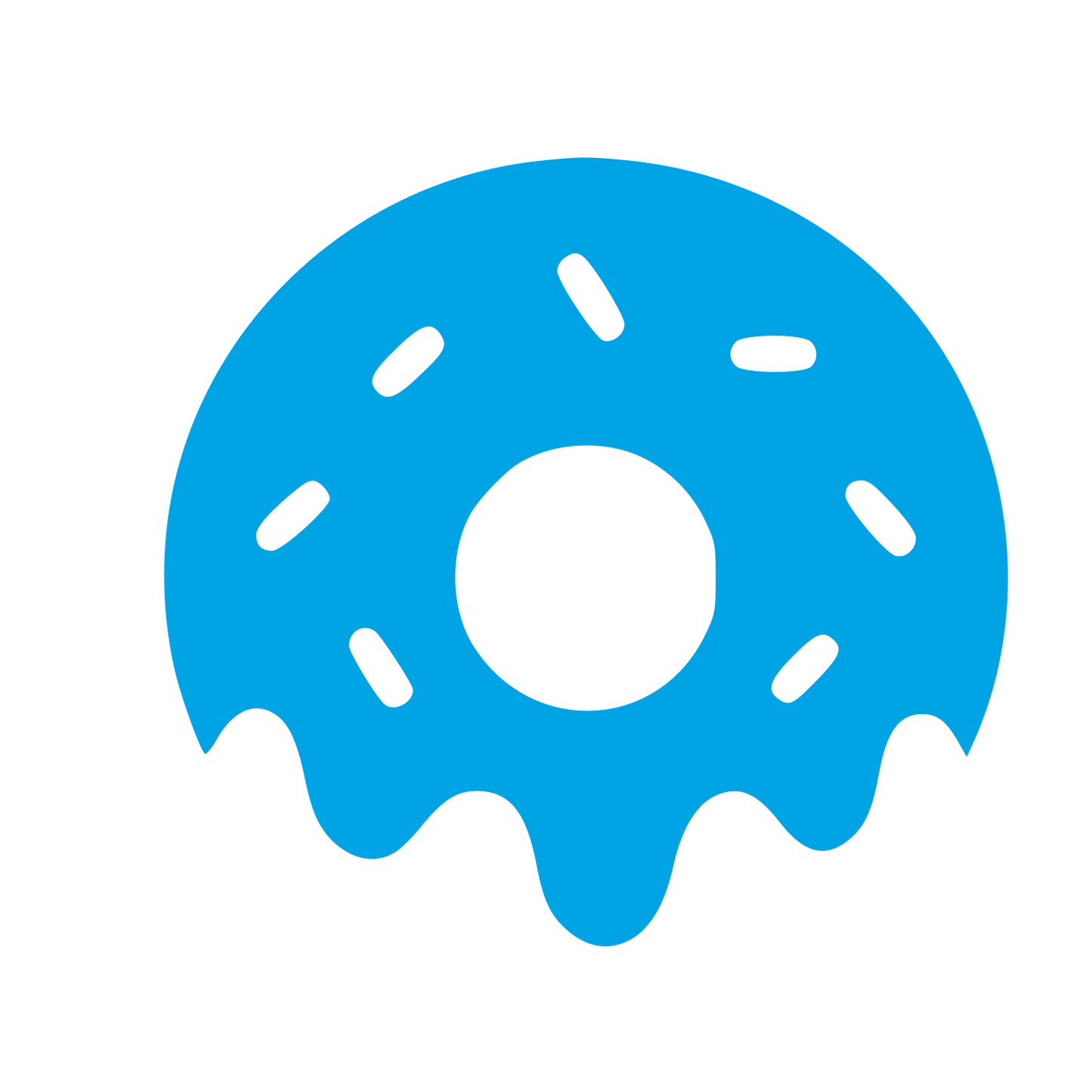 Glazed Donut Logo #00a3e4