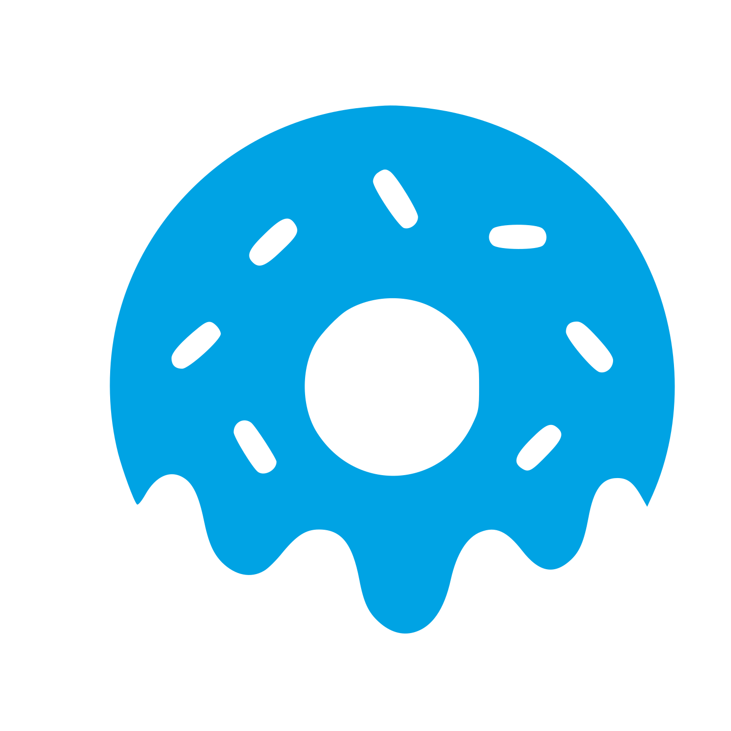 Glazed Donut Logo #00a3e4