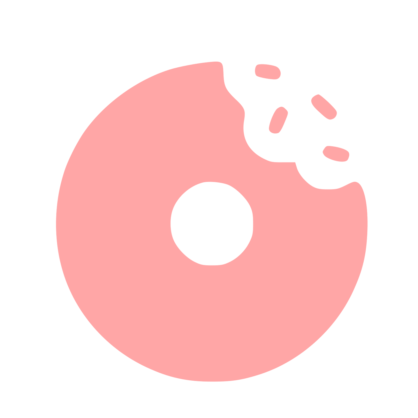 Bitten Donut Logo #ffa6a6