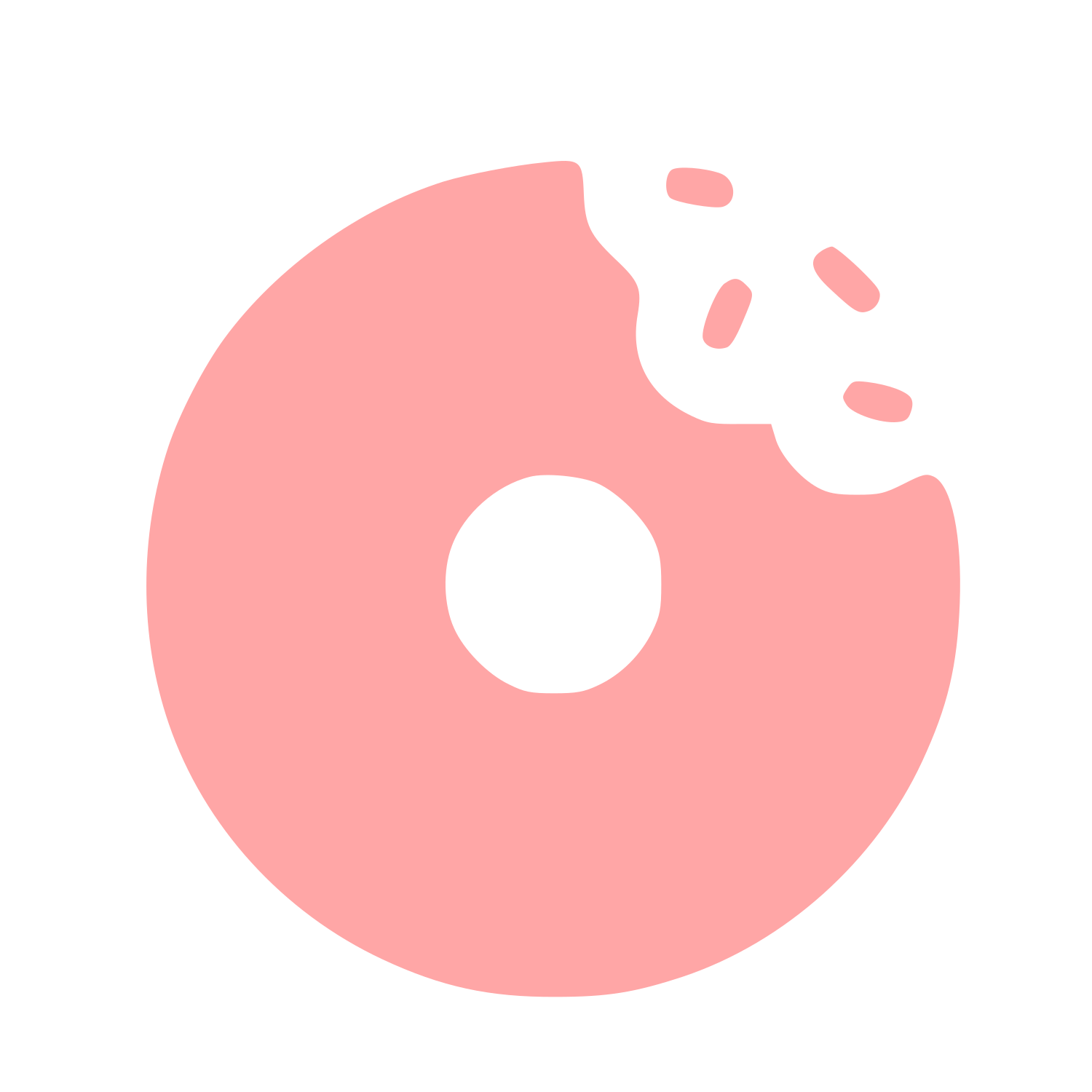 Bitten Donut Logo #ffa6a6