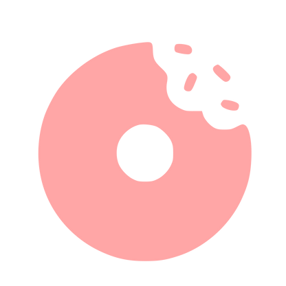 Bitten Donut Logo #ffa6a6