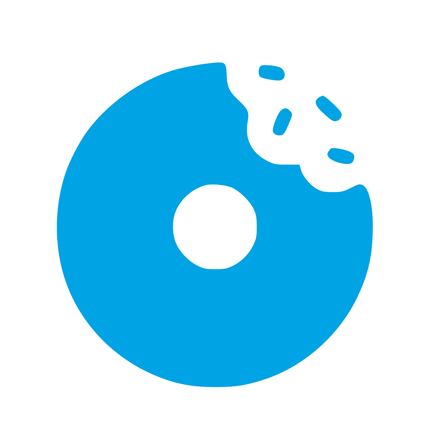 Bitten Donut Logo #00a3e4